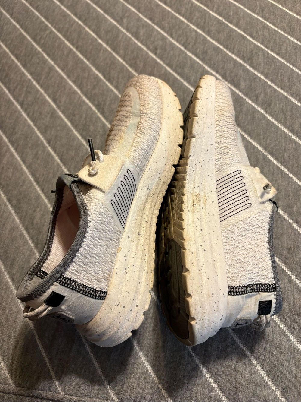 Hey Dude White Knit Slip-On Sneakers with Pink Insoles - Picture 3 of 6